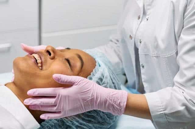 Face Lift UK Cost - Patient at procedure