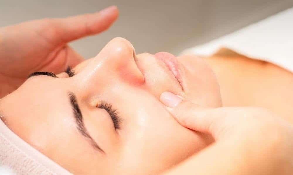 Manual Lymphatic Drainage — female face